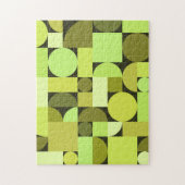 Mid Century Modern Geometric Chartreuse Legpuzzel (Verticaal)