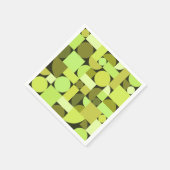 Mid Century Modern Geometric Chartreuse Servet (Hoek)