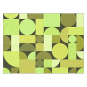 Mid Century Modern Geometric Chartreuse Tafelkleed (Voorkant (Horizontaal))