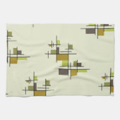 Mid Century Modern Geometric Chartreuse Theedoek (Horizontaal)