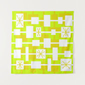 Mid Century Modern Geometric Chartreuse Wandkleed (Voorkant (horizontaal))