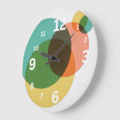 Mid-Century Modern Geometric Circles Retro Abstrac Grote Klok (Hoek)