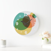 Mid-Century Modern Geometric Circles Retro Abstrac Grote Klok (Huis)