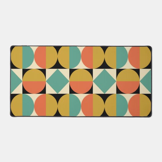 Mid Century Modern Geometric Design Bureaumat (Voorkant)