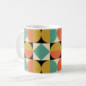 Mid Century Modern Geometric Design Koffiemok (Voorkant links)
