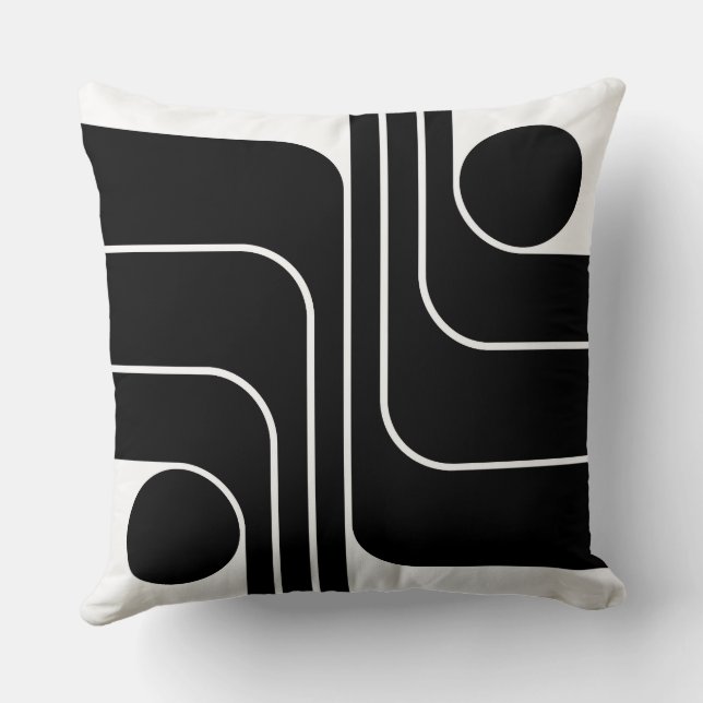 Mid Century Modern Geometric Design Sierkussen (Achterkant)