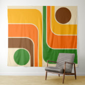 Mid Century Modern Geometric Design Sierkussen Wandkleed (In Situ (horizontaal))