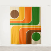 Mid Century Modern Geometric Design Sierkussen Wandkleed (Voorkant)