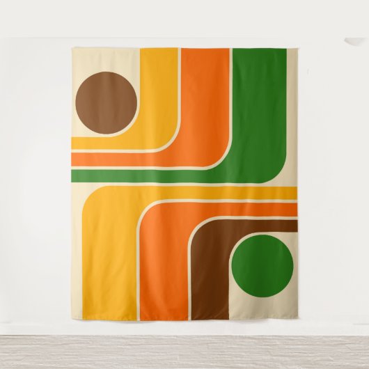 Mid Century Modern Geometric Design Sierkussen Wandkleed (Voorkant)