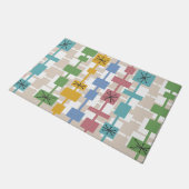 Mid Century Modern Geometric Multicolored 1 Deurmat (Schuin)