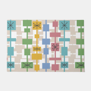 Mid Century Modern Geometric Multicolored 1 Deurmat