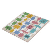 Mid Century Modern Geometric Multicolored 1 Tegeltje (Zijkant)