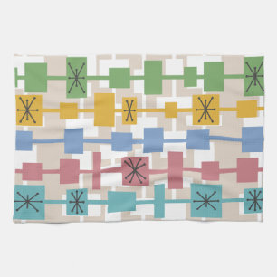 Mid Century Modern Geometric Multicolored 1 Theedoek