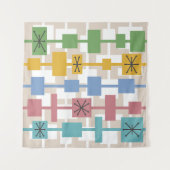 Mid Century Modern Geometric Multicolored 1 Wandkleed (Voorkant (horizontaal))