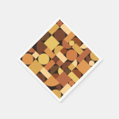 Mid Century Modern Geometric Oranje Servet (Hoek)