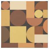 Mid Century Modern Geometric Oranje Stof (Close Up)