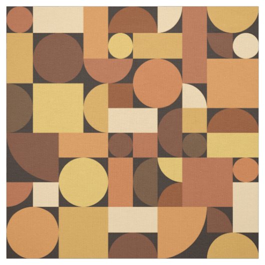 Mid Century Modern Geometric Oranje Stof (Swatch)