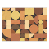 Mid Century Modern Geometric Oranje Tafelkleed (Voorkant (Horizontaal))