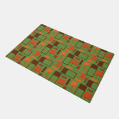 Mid-Century Modern Geometrics Brown Green Sinaasap Deurmat (Schuin)