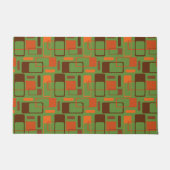 Mid-Century Modern Geometrics Brown Green Sinaasap Deurmat (Voorkant)
