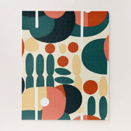 Mid Century Modern Geometrisch Abstract Familie Legpuzzel