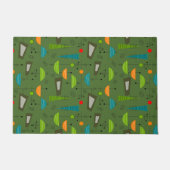 Mid-Century Modern Geometrisch Abstract Groen Deurmat (Voorkant)