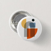 Mid Century Modern Geometrisch Abstracte Wandkunst Ronde Button 3,2 Cm (Voorkant /achterkant)