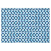 Mid-Century Modern geometrisch blauw en wit Tafelkleed (Voorkant (Horizontaal))
