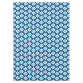 Mid-Century Modern geometrisch blauw en wit Tafelkleed (Voorkant)