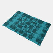 Mid Century Modern Geometrisch Blauwgroen Deurmat (Schuin)
