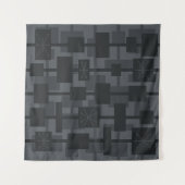 Mid Century Modern Geometrisch Donkergrijs Wandkleed (Voorkant (horizontaal))