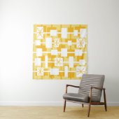 Mid Century Modern Geometrisch Geel Wandkleed (In Situ (horizontaal))