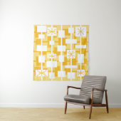 Mid Century Modern Geometrisch Geel Wandkleed (In situ)