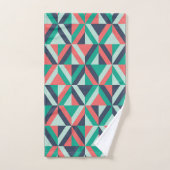 Mid-century modern geometrisch patroon bad handdoek (Handdoek)