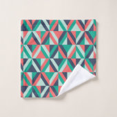 Mid-century modern geometrisch patroon bad handdoek (Wasdoekje)