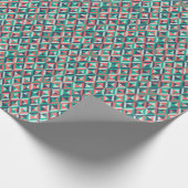 Mid-century modern geometrisch patroon cadeaupapier (Hoek)