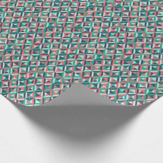 Mid-century modern geometrisch patroon cadeaupapier (Hoek)
