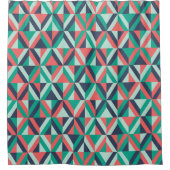 Mid-century modern geometrisch patroon douchegordijn (Voorkant)