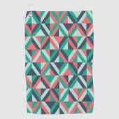 Mid-century modern geometrisch patroon golfhanddoek (Voorkant)