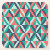 Mid-century modern geometrisch patroon kartonnen onderzetters (Voorkant)