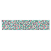 Mid-century modern geometrisch patroon korte tafelloper (Horizontaal)