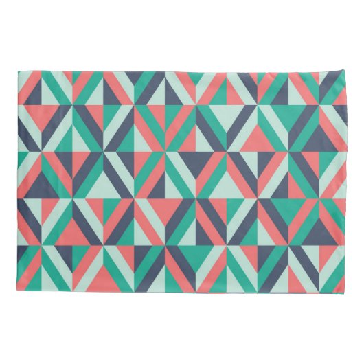 Mid-century modern geometrisch patroon kussensloop (Achterkant-Links)