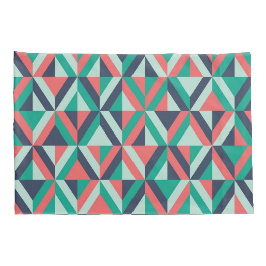 Mid-century modern geometrisch patroon kussensloop (Achterkant-Rechts)