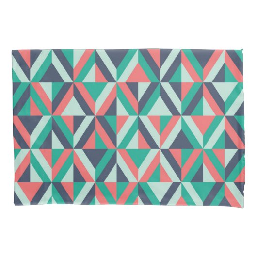 Mid-century modern geometrisch patroon kussensloop (Voorkant-Links)