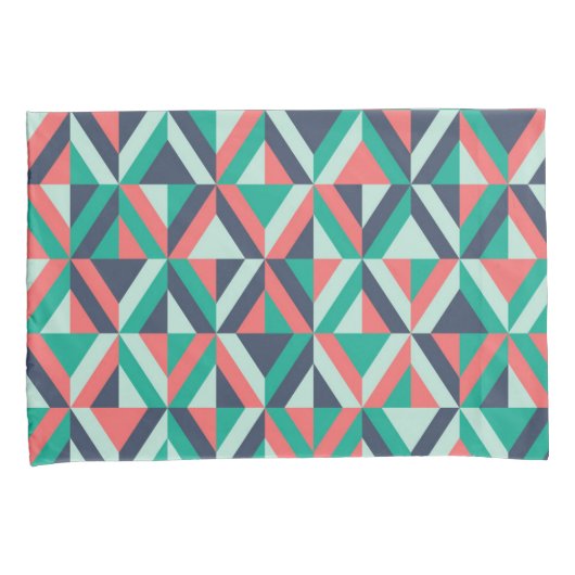 Mid-century modern geometrisch patroon kussensloop (Voorkant-Rechts)