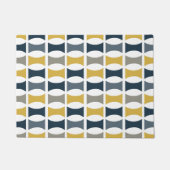 Mid Century Modern Geometrisch Patroon Marine Most Deurmat (Voorkant)