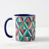 Mid-century modern geometrisch patroon mok (Links)