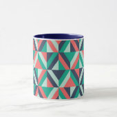 Mid-century modern geometrisch patroon mok (Midden)