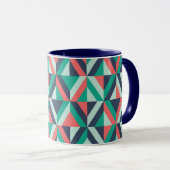 Mid-century modern geometrisch patroon mok (Voorkant rechts)