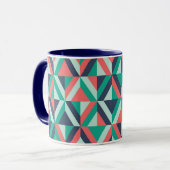 Mid-century modern geometrisch patroon mok (Voorkant links)